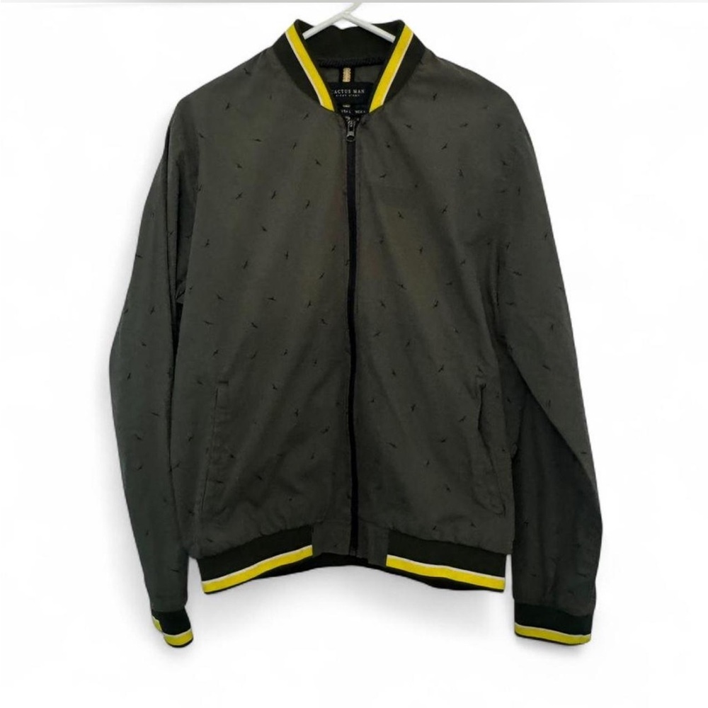 Ricky Singh—Olive Bomber Jacket with Yellow Accents